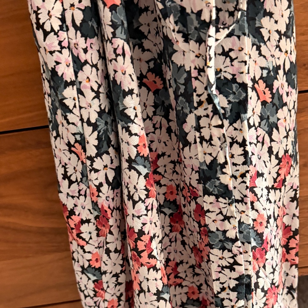 LOFT | Belted waist floral print mini dress sleeveless Size MP - Picture 6 of 10